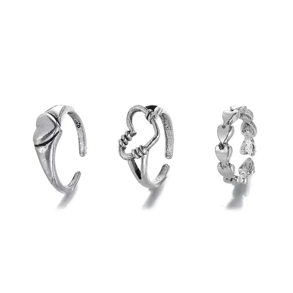 Barbwire Heart Adjustable Ring | 925 Sterling Silver - Picture 11 of 15